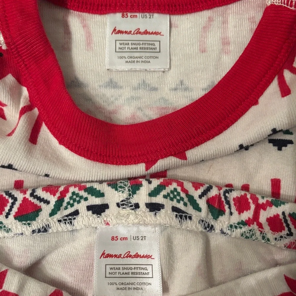 Hanna Andersson Dear Deer Red HannaJams Unisex Pajama Set
